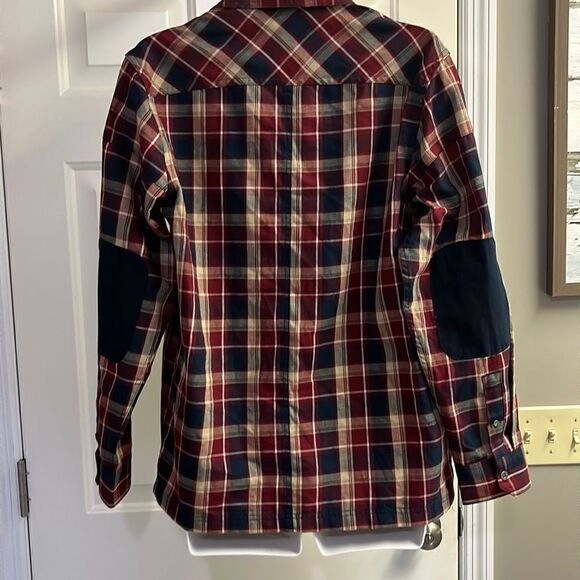 Wrangler ATG Men’s Mix Material Long Sleeve Plaid Button Down Shirt- Medium - Picture 11 of 16